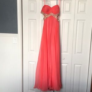 Salmon Prom Dress